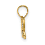 Load image into Gallery viewer, 14K Yellow Gold with White Rhodium-Plated Mini Diamond-cut Butterfly Charm Pendant
