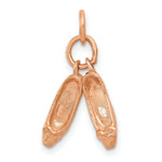 Load image into Gallery viewer, 14K Rose Gold Polished 3-Dimensional Moveable Ballet Slippers Charm
