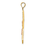 Load image into Gallery viewer, 14K Two-tone Yellow &amp; Rose Gold Star With Flowers Charm Pendant
