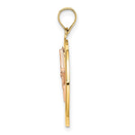 Load image into Gallery viewer, 14K Two-tone Yellow &amp; Rose Gold Star in Frame Moveable Charm Pendant
