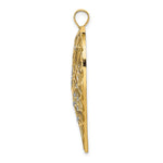 Load image into Gallery viewer, 14K Yellow Gold with White Rhodium with Diamond-cut Heart Charm Pendant
