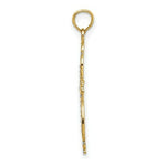 Load image into Gallery viewer, 14K Yellow Gold with White Rhodium Beaded Cross Charm Pendant
