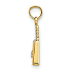 Load image into Gallery viewer, 14K Yellow Gold with White Rhodium 2-D Purse Charm Pendant
