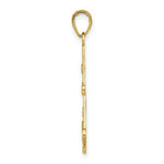 Load image into Gallery viewer, 14K Yellow Gold with White Rhodium with Textured Chandellier Charm Pendant
