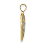 Load image into Gallery viewer, 14K Yellow Gold with White Rhodium Cut-Out Filigree Heart Charm Pendant
