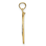 Load image into Gallery viewer, 14K Yellow Gold with White Rhodium Live Love Laugh In Heart Dangling In Round Frame Charm Pendant
