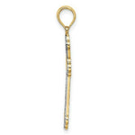 Load image into Gallery viewer, 14K Yellow Gold with White Rhodium with Diamond-cut Reversible Cross Charm Pendant
