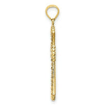 Load image into Gallery viewer, 14K Yellow Gold with White Rhodium with Diamond-cut Reversible Cross Charm Pendant
