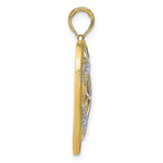 Load image into Gallery viewer, 14K Yellow Gold with White Rhodium with Filigree Heart Charm Pendant
