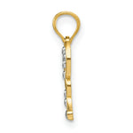 Load image into Gallery viewer, 14K Yellow Gold with White Rhodium-Plated Butterfly Charm Pendant
