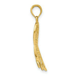 Load image into Gallery viewer, 14k Yellow Gold and White Rhodium Filigree Ribbon Hope Charm Pendant

