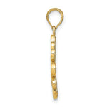 Load image into Gallery viewer, 14K Yellow Gold with White Rhodium Beaded Heart Petals In Heart Charm Pendant

