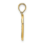 Load image into Gallery viewer, 14K Yellow Gold with White Rhodium Beaded Filigree Fashion Heart Charm Pendant
