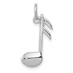 Load image into Gallery viewer, 14K White Gold Polished Flat-Backed Musical Note Charm
