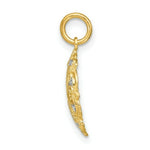 Load image into Gallery viewer, 14K Yellow Gold with White Rhodium with Diamond-cut Filigree Heart In Round Frame Charm Pendant
