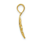 Load image into Gallery viewer, 14K Yellow Gold with White Rhodium with Diamond-cut Filigree Flower Charm Pendant
