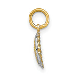 Load image into Gallery viewer, 14K Yellow Gold with White Rhodium with Diamond-cut Mini Sunflower Charm Pendant

