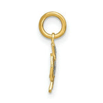 Load image into Gallery viewer, 14K Yellow Gold with White Rhodium with Diamond-cut Hearts In Cross Charm Pendant
