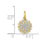 Load image into Gallery viewer, 14K Yellow Gold with White Rhodium Filigree Hearts Charm Pendant
