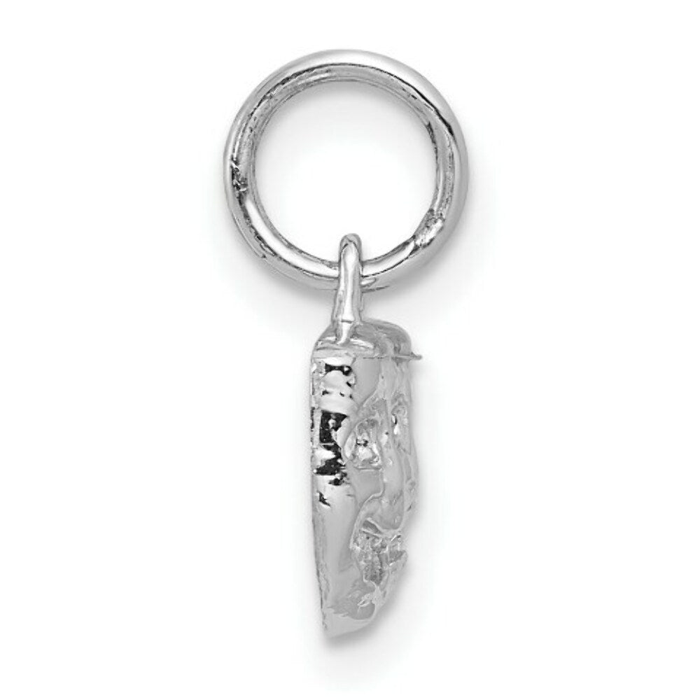 14K White Gold Solid Comedy Tragedy Charm