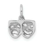 Load image into Gallery viewer, 14K White Gold Solid Comedy Tragedy Charm
