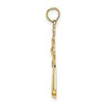 Load image into Gallery viewer, 14K Yellow Gold with White Rhodium Dress With Flower Charm Pendant
