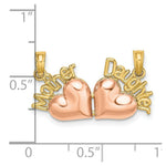Load image into Gallery viewer, 14K Two-Tone Gold Mother &amp; Daughter Breakable Hearts Charm Pendant
