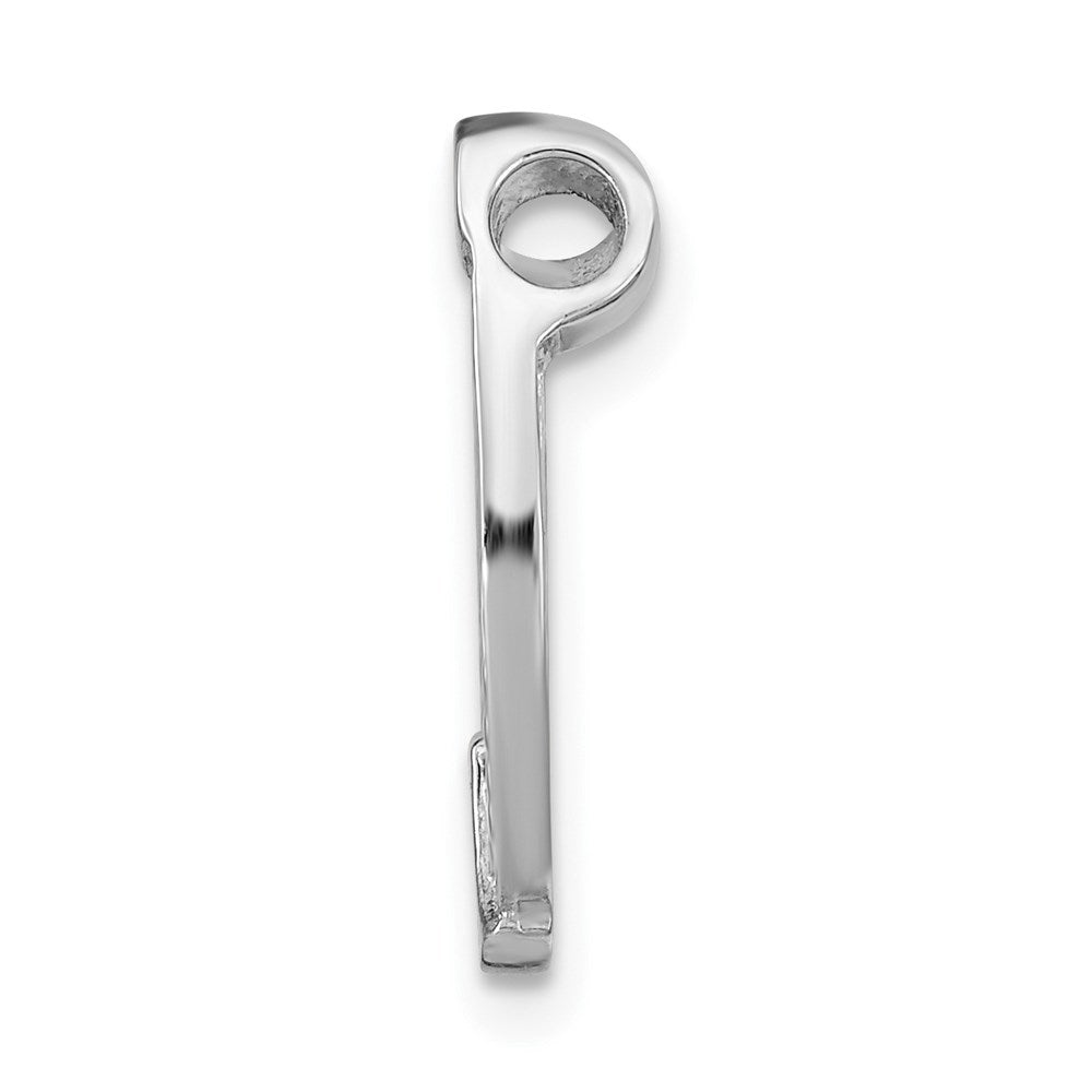 14k White Gold Horseshoe Charm Pendant