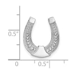 Load image into Gallery viewer, 14k White Gold Horseshoe Charm Pendant
