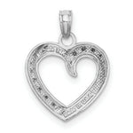 Load image into Gallery viewer, 14K White Gold Polished and Textured Heart Pendant
