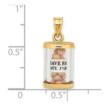 Load image into Gallery viewer, 14K Yellow Gold 3-D Moveable Mustard Seeds If Ye Have Faith Pendant
