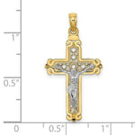 Load image into Gallery viewer, 14K Two-Tone Gold Fancy Crucifix Charm Pendant
