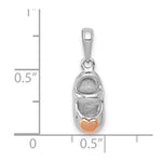 Load image into Gallery viewer, 14k Two-tone White With Rose Gold Baby Shoe Charm Pendant
