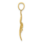Load image into Gallery viewer, 14K Yellow Gold Polished and Cut-Out Beaded Accent Stingray Charm Pendant
