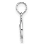 Load image into Gallery viewer, 14k White Gold 10mm Engraved Angel Coin Charm Pendant
