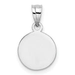 Load image into Gallery viewer, 14k White Gold 10mm Engraved Angel Coin Charm Pendant
