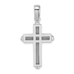 Load image into Gallery viewer, 14k White Gold Beveled Cross Charm Pendant
