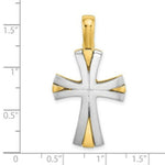 Load image into Gallery viewer, 14K Two-tone Gold Cross Charm Pendant

