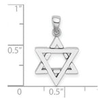 Load image into Gallery viewer, 14k White Gold 3-D Jewish Star of David Charm Pendant

