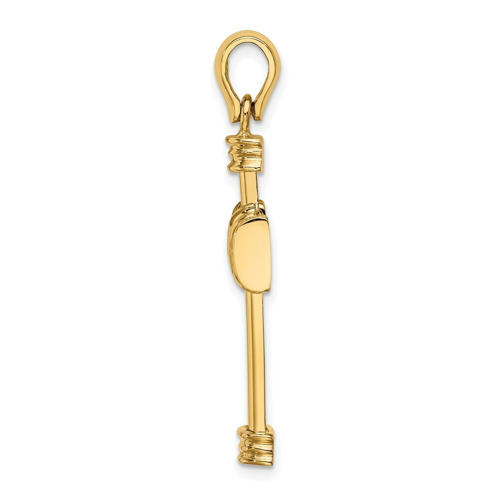 14K Yellow Gold Polished With X In Center of Cross Charm Pendant