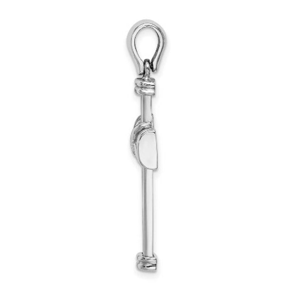 14k White Gold With X In Center Of Cross Charm Pendant