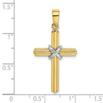 Load image into Gallery viewer, 14K Two-tone Gold X Center Charm Pendant
