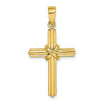 Load image into Gallery viewer, 14K Yellow Gold Polished With X Center Cross Charm Pendant
