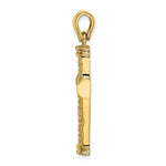 Load image into Gallery viewer, 14K Yellow Gold Scroll &amp; Double Endcaps Cross Charm Pendant
