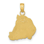 Load image into Gallery viewer, 14K Yellow Gold Textured &amp; Flat Santa Face Charm Pendant
