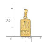 Load image into Gallery viewer, 14K Yellow Gold 14K GOLD BAR Design Pendant
