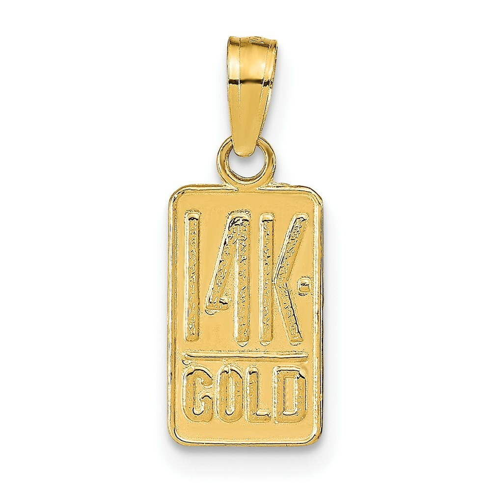 14K Yellow Gold 14K GOLD BAR Design Pendant