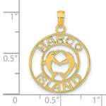 Load image into Gallery viewer, 14K Yellow Gold Marco Island With Dolpins in Round Frame Pendant
