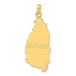 Load image into Gallery viewer, 14K Yellow Gold St. Lucia Island Pendant
