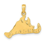 Load image into Gallery viewer, 14K Yellow Gold Martha's Vineyard Island Pendant
